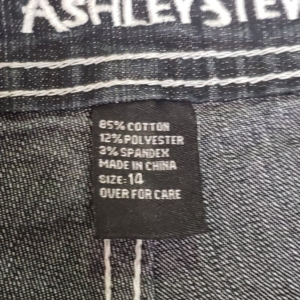 ASHLEY STEWART Denim Jeans Women's Size 14 Dark Blue Wash Citycore Dark Academia - Picture 4 of 16